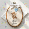 Personalized Teddy Bear Balloon Hoop: Baby Name Embroidery Nursery Decor