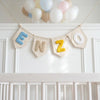 Custom Linen Name Banner: Baby Room Decor