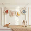 Custom Linen Name Banner: Baby Room Decor