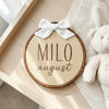 Custom Baby Name Embroidery Hoop: Scandinavian Nursery Decor