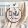 Custom Baby Name Embroidery Hoop: Scandinavian Nursery Decor