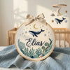 Handmade Under the Sea Embroidery: Personalized Baby Name Hoop