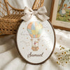 Handmade Embroidered Goose Adventure: Personalized Baby Name Hoop