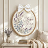 Custom Floral Baby Name Hoop: Handmade Nursery Decor Gift