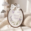 Personalized Floral Baby Name Hoop: Blooming Garden Embroidery Hoop