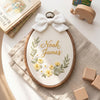 Personalized Floral Baby Name Hoop: Blooming Garden Embroidery Hoop