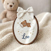 Dreamy Little Bear Nursery Hoop: Baby Bear Name Sign
