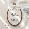 Personalized Ocean Adventure Name Hoop: Sailing Into Dreams Baby Hoop