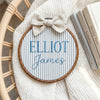 Custom Baby Name Embroidery Hoop: Scandinavian Nursery Decor