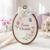 Little Garden Nursery Name Hoop: Handmade Embroidery