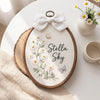 Little Garden Nursery Name Hoop: Handmade Embroidery