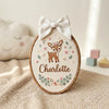Little Deer & Bunny Embroidery Hoop: Gentle Forest Friends Baby Hoop