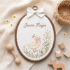 Personalized Duckling Name Hoop: Hand-Embroidered Nursery Decor Keepsake