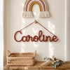 Custom Knitted Yarn Name Sign: Hand-Wrapped Wire Wall Art