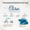 Custom Knitted Yarn Name Sign: Hand-Wrapped Wire Wall Art