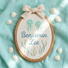 Personalized Hand-Embroidered Hoop: Sea Turtle, Jellyfish, Name, Nursery Decor