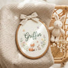 Forest Friends Baby Name Hoop: Little Fox & Bunny Keepsake
