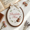 Personalized Hand-Embroidered Name Hoop: Artist Hobby Keepsake