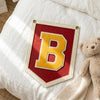 Custom Felt Initial Banner: Personalized Varsity Letter Pennant