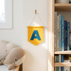 Handcrafted Felt Letter Wall Hanging: Nursery Decor Felt Initial Flag