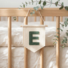 Handcrafted Felt Letter Wall Hanging: Nursery Decor Felt Initial Flag