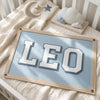 Personalized Varsity Felt Name Banner: Custom Collegiate Nursery Decor with Grommets
