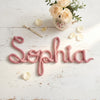 Custom Knitted Yarn Name Sign: Hand-Wrapped Wire Wall Art