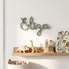 Custom Knitted Yarn Name Sign: Soft Cotton Wire Art Décor