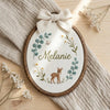 Personalized Baby Name Embroidery: Custom Woodland Creatures Hoop