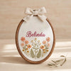 Personalized Lavender & Wildflower Hoop: Wildflower Nursery Decor
