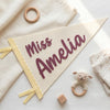 Custom Felt Name Banner: Personalized Kids Room Wall Decor