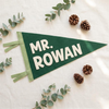Personalized Felt Wall Banner: Custom Name Pennant Flag