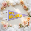 Personalized Felt Wall Banner: Custom Name Pennant Flag