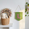Personalized Felt Initial Pennant: Custom Monogram Felt Banner