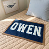 Personalized Varsity Felt Name Banner: Custom Collegiate Nursery Decor with Grommets
