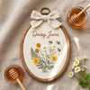 Personalized Baby Name Flower Hoop: Custom Floral Nursery Name Sign
