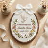 Personalized Baby Blessing Embroidery Hoop: Hand-Embroidered Name Keepsake