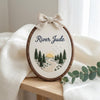 Personalized Hand-Embroidered Adventure Hoop: Little Explorer Name Art