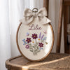 Personalized Baby Name Flower Hoop: Custom Floral Nursery Name Sign
