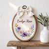 Baby Wildflower Keepsake Hoop: Garden Blossom Name Hoop