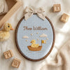 Personalized Baby Duckling Oval Hoop: Custom Name Nursery Decor