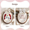 Personalized Baby Name Embroidery Hoop, Angel Wings Crown Nursery Decor (Handmade)