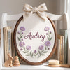 Floral Wreath Baby Name Sign: Personalized Nursery Decor for Baby