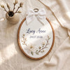 Personalized Baby Name Hoop: Birth Flower Embroidery