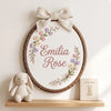 Peach Floral Baby Name Sign: Custom Baby Shower Gift