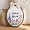 Wildflower Nursery Decor: Embroidered Daisy and Lavender Hoop