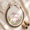 Wildflower Nursery Decor: Embroidered Daisy and Lavender Hoop