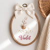 Personalized Baby Name Sign: Woodland Bunny Nursery Decor