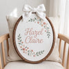 Peach Floral Baby Name Sign: Custom Baby Shower Gift