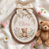 Floral Teddy Bear Nursery Decor: Custom Baby Shower Gift